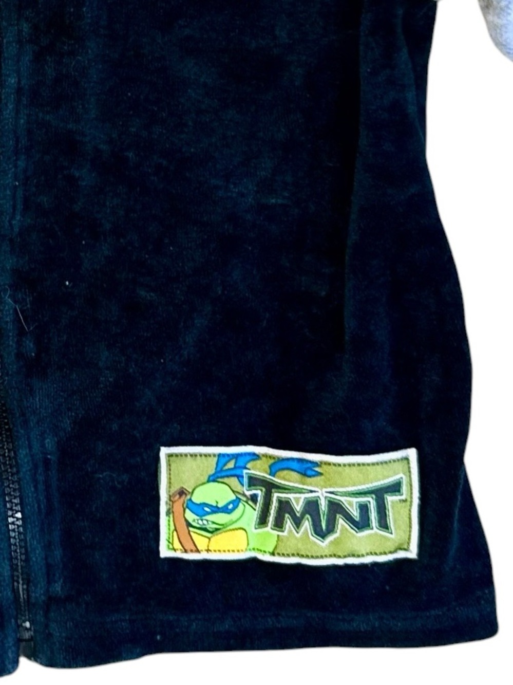 Vintage kids Size 6 Teenage Mutant Ninja Turtles Black & Gray Zip-Up Kids Jacket - Picture 5 of 9
